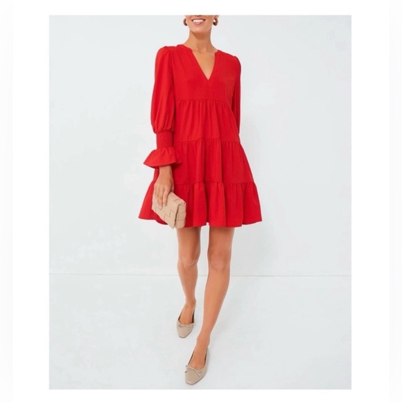 Pomander Place Dresses & Skirts - Tuckernuck Pomander Place Kenzo Dress Size M Women In Red Feminine Preppy Tiered